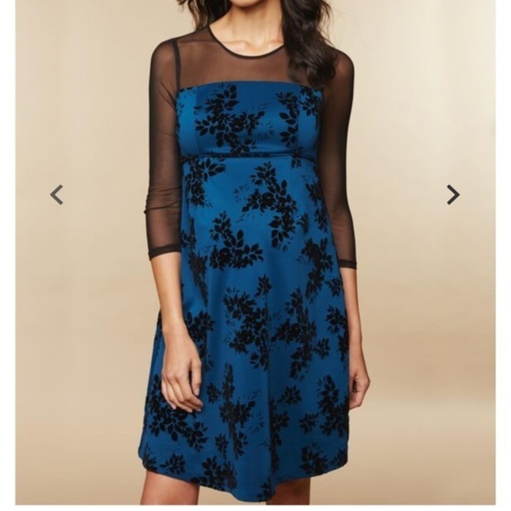 Motherhood Mesh Sleeve Floral Maternity Dress XL